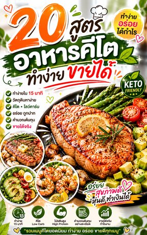 20สูตรอาหารคีโต ทำง่าย ขายได้