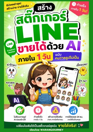 สร้างสติ๊กเกอร์ Line ขาย ด้วย AI ภายใน 1 วัน ฉบับคนวาดรูปไม่เป็น