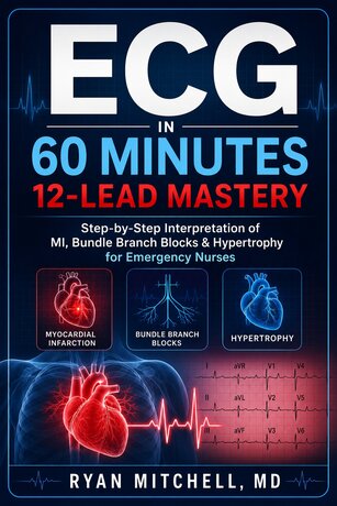ตรวจคลื่นไฟฟ้าหัวใจ (ECG) ภายใน 60 นาที ความเชี่ยวชาญ 12 ลีด: การตีความภาวะกล้ามเนื้อหัวใจตายเฉียบพลัน (MI), ภาวะหัวใจเต้นผิดจังหวะแบบ Bundle Branch Blocks และภาวะกล้ามเนื้อหัวใจโต (Hypertrophy) ทีละขั้นตอน สำหรับพยาบาลห้องฉุกเฉิน (ฉบับภาษาไทย)