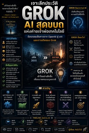Grok: เจาะลึกประวัติ AI สุดขบถแห่งค่ายเจ้าพ่อเทคโนโลยี