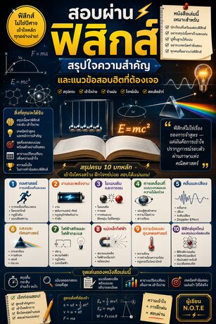 สอบผ่านฟิสิกส์: สรุปใจความสำคัญและแนวข้อสอบฮิตที่ต้องเจอ