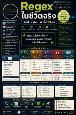 Regex ในชีวิตจริง: รวมมิตรแพทเทิร์นจัดการ Text สำหรับโปรแกรมเมอร์