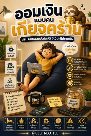ออมเงินแบบคนเกียจคร้าน: สรุประบบออมอัตโนมัติ มีเงินใช้ไม่ขาดมือ