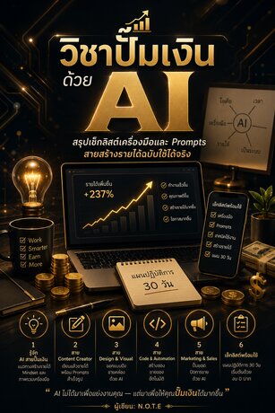 วิชาปั๊มเงินด้วย AI: สรุปเช็กลิสต์เครื่องมือและ Prompts สายสร้างรายได้ฉบับใช้ได้จริง