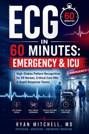 คลื่นไฟฟ้าหัวใจ (ECG) ใน 60 นาที ฉุกเฉินและไอซียู: การจดจำรูปแบบที่มีความสำคัญสูงสำหรับพยาบาลห้องฉุกเฉิน พยาบาลวิชาชีพดูแลผู้ป่วยวิกฤต และทีมตอบสนองฉุกเฉิน (ฉบับแปลไทย)