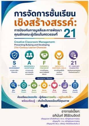 การจัดการชั้นเรียนเชิงสร้างสรรค์: การป้องกันการบูลลี่ และการพัฒนาคุณลักษณะผู้เรียนในศตวรรษที่ 21