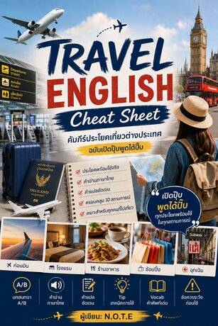 Travel English Cheat Sheet: คัมภีร์ประโยคเที่ยวต่างประเทศ ฉบับเปิดปุ๊บพูดได้ปั๊บ