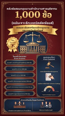 คลังข้อสอบกฎหมายสำนักงานศาลยุติธรรม 1,000 ข้อ