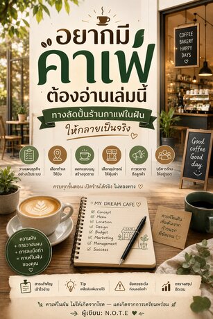 อยากมีคาเฟ่ต้องอ่านเล่มนี้: ทางลัดปั้นร้านกาแฟในฝันให้กลายเป็นจริง