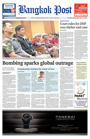 Bangkok Post วันพฤหัสบดีที่ 8 กันยายน พ.ศ.2559