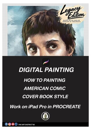 PROCREATE DIGITAL PAINTING TUTORIAL: AMERICAN COMIC COVER Legacy Edition