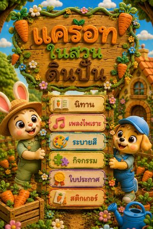 แครอทในสวนดินปั้น