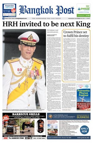 Bangkok Post วันพุธที่ 30 พฤศจิกายน พ.ศ.2559