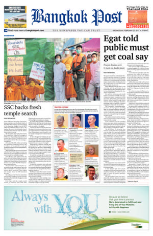 Bangkok Post วันพุธที่ 22 กุมภาพันธ์ พ.ศ.2560