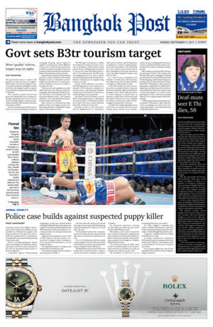 Bangkok Post วันจันทร์ที่ 11 กันยายน พ.ศ.2560