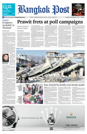 Bangkok Post วันอังคารที่ 14 พฤศจิกายน พ.ศ.2560