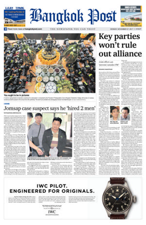 Bangkok Post วันจันทร์ที่ 27 พฤศจิกายน พ.ศ.2560