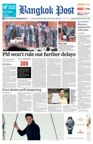 Bangkok Post วันอังคารที่ 30 มกราคม พ.ศ.2561