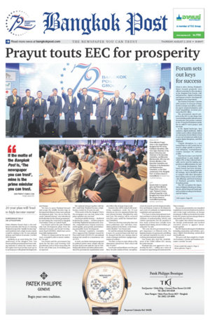 Bangkok Post วันพฤหัสบดีที่ 2 สิงหาคม พ.ศ.2561
