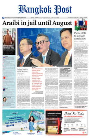 Bangkok Post วันพฤหัสบดีที่ 7 กุมภาพันธ์ พ.ศ.2562