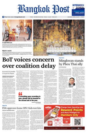 Bangkok Post วันเสาร์ที่ 20 เมษายน พ.ศ.2562