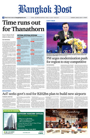 Bangkok Post วันอังคารที่ 25 มิถุนายน พ.ศ.2562