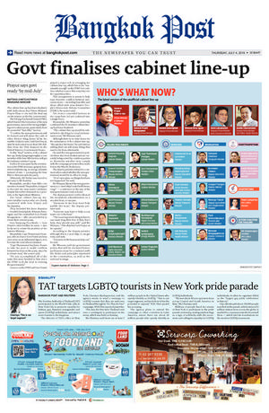 Bangkok Post วันพฤหัสบดีที่ 4 กรกฎาคม พ.ศ.2562